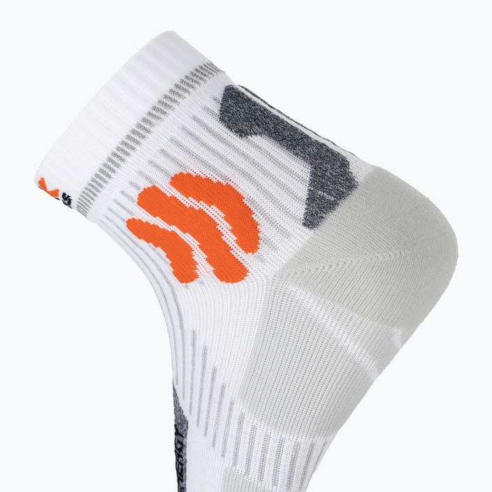 Vyriškos X-Socks Marathon Energy 4.0 bėgimo kojinės arctic white/trick orange 5