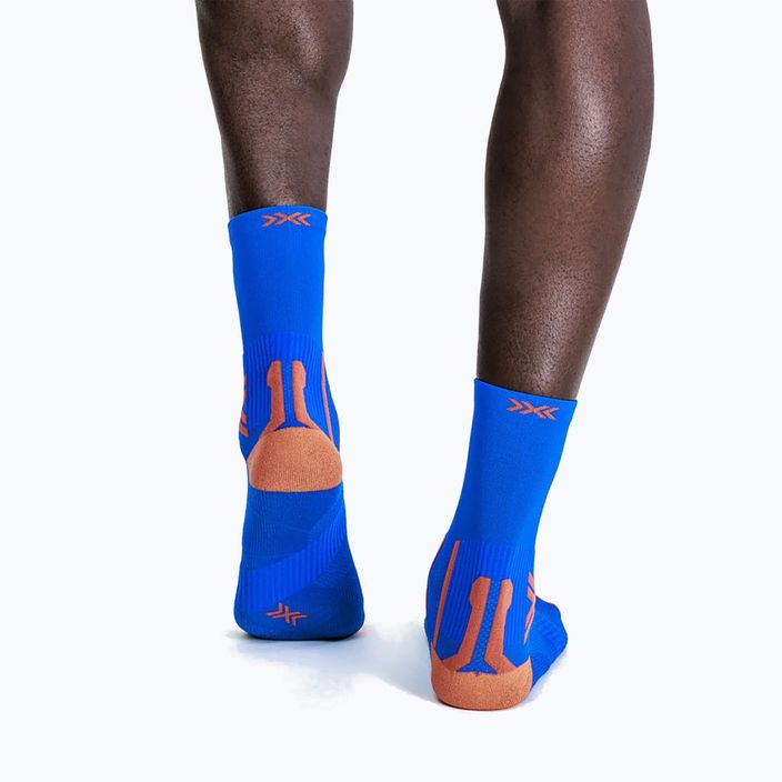 Vyriškos bėgimo kojinės X-Socks Run Perform Crew twyce blue/orange 4