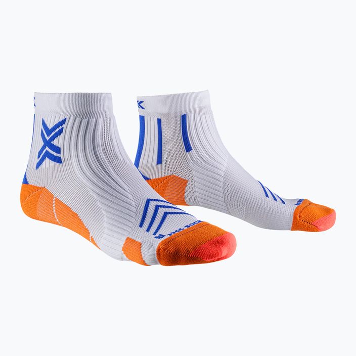 Vyriškos bėgimo kojinės X-Socks Run Expert Ankle white/orange/twyce blue