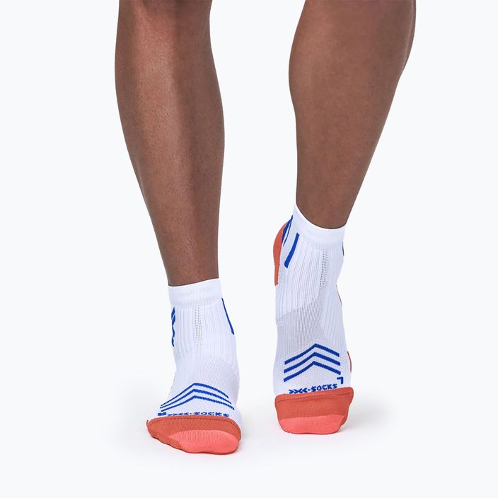 Vyriškos bėgimo kojinės X-Socks Run Expert Ankle white/orange/twyce blue 3