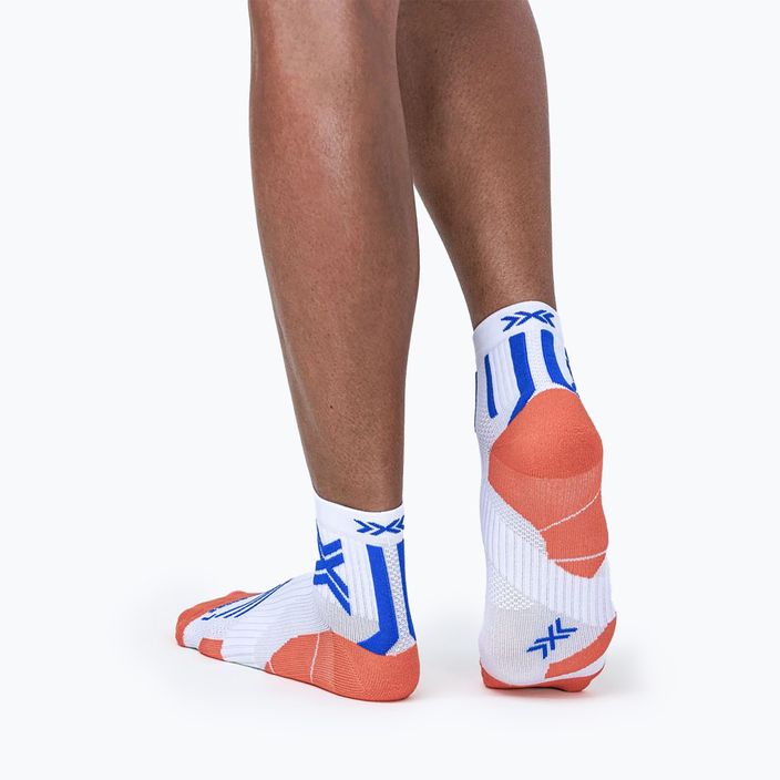 Vyriškos bėgimo kojinės X-Socks Run Expert Ankle white/orange/twyce blue 4