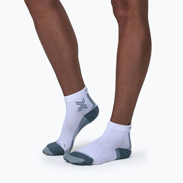 Moteriškos bėgimo kojinės X-Socks Run Discover Ankle arctic white/pearl grey 2