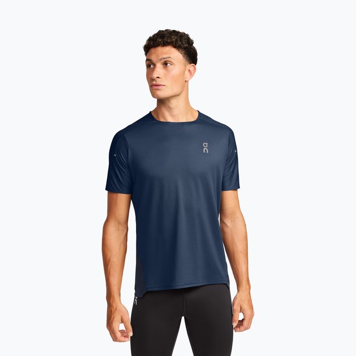 Vyriški bėgimo marškinėliai On Running Performance-T denim/navy
