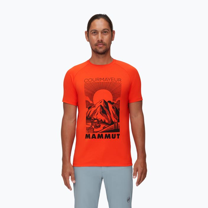 Mammut Mountain vyriški trekingo marškinėliai oranžiniai