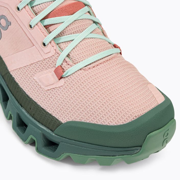 Moteriški trekingo batai On Cloudwander Waterproof pink-green 7398278 7