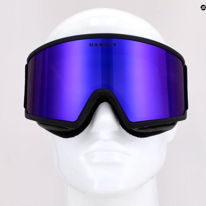 Oakley Target Line matiniai juodi/violetiniai iridžio spalvos slidinėjimo akiniai OO7120-14 7