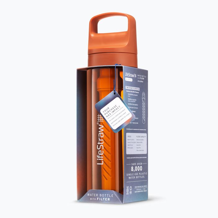 "Lifestraw Go 2.0" kelioninis buteliukas su filtru 650 ml kyoto orange 4