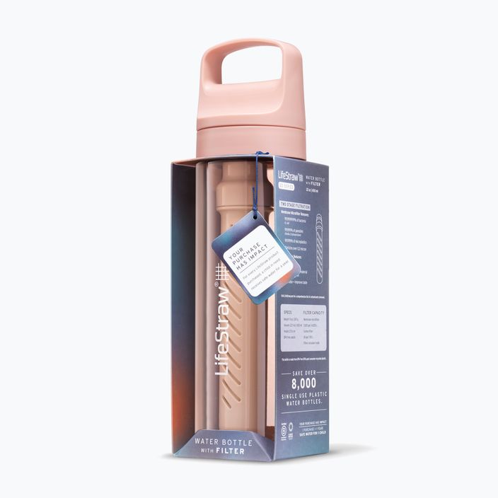 "Lifestraw Go 2.0" kelioninis buteliukas su filtru 650 ml vyšnių žiedų rožinės spalvos 3