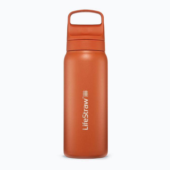 Lifestraw Go 2.0 Plieninis kelioninis butelis su filtru 700 ml kyoto orange