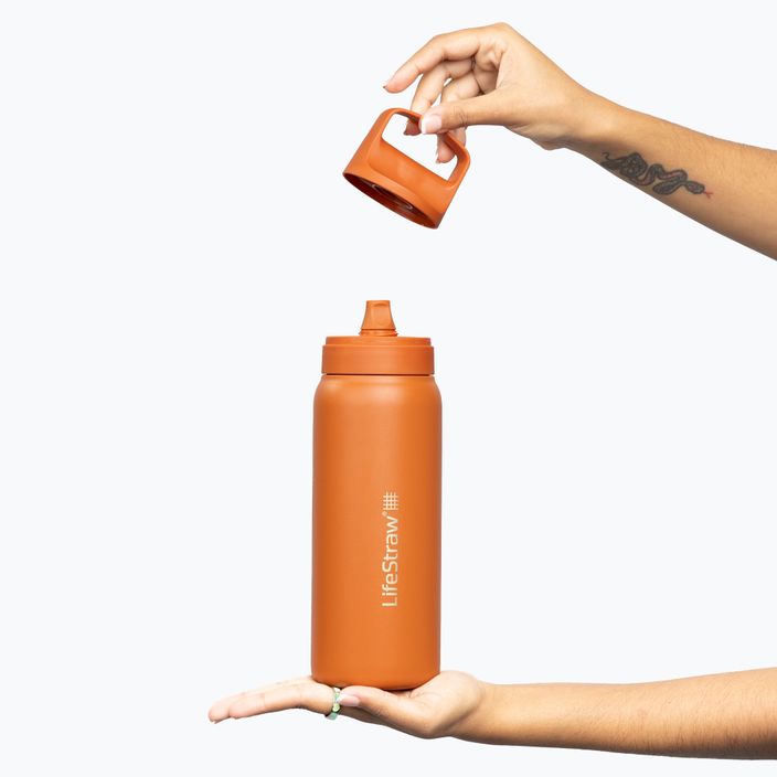 Lifestraw Go 2.0 Plieninis kelioninis butelis su filtru 700 ml kyoto orange 3