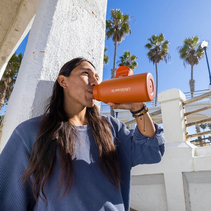 Lifestraw Go 2.0 Plieninis kelioninis butelis su filtru 1 l kyoto orange 5