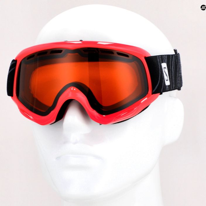 Salomon Juke Access rožinės/toninės oranžinės spalvos vaikiški slidinėjimo akiniai L39137500 11