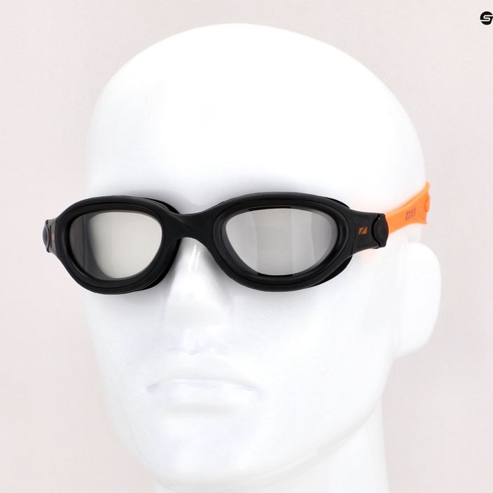 ZONE3 Venator-X Plaukimo akiniai juoda/neoninė oranžinė SA21GOGVE113 7
