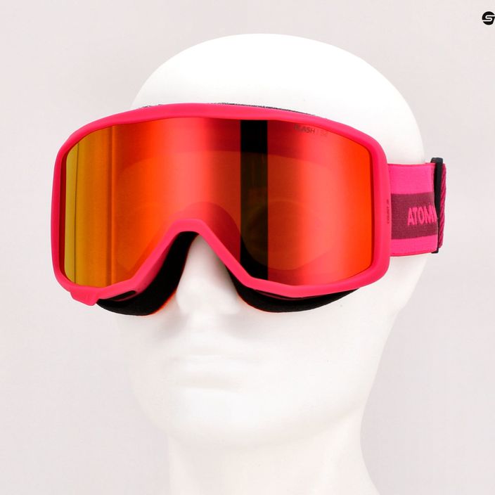 Atomic Count JR vaikiški slidinėjimo akiniai Cilindriniai uogų/rožinės/ mėlynos spalvos su blyksniu 7