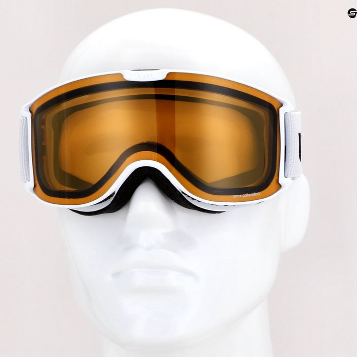 Slidinėjimo akiniai UVEX Skyper P balti matiniai/poliaregėjimo rudi/skaidrūs 55/0/444/1030 7