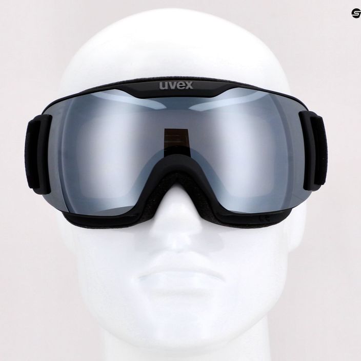 UVEX Downhill 2000 S LM slidinėjimo akiniai juodi matiniai / veidrodiniai sidabriniai / skaidrūs 55/0/438/2026 8