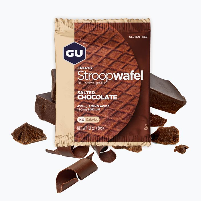 Užkandis GU Energy Stroopwaffle 32 g salted chocolate gluten free 2