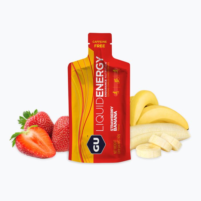 Energetinis gelis GU Liquid Energy 60 g strawberry/banana 2