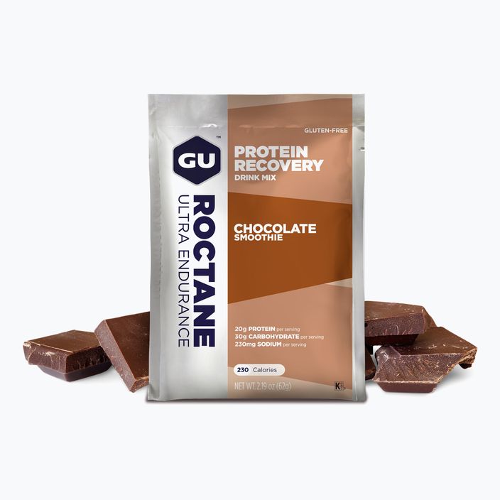 Regeneruojantis gėrimas GU Roctane Recovery Drink Mix chocolate smoothie 2