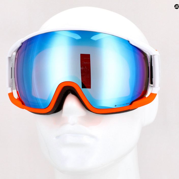POC Zonula Clarity Comp slidinėjimo akiniai balti/fluorescencinė oranžinė/spectris blue 11