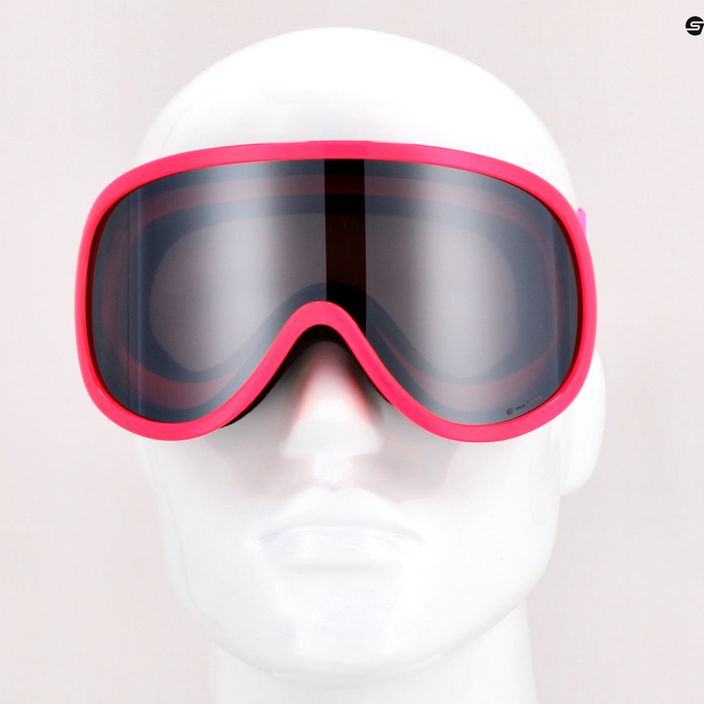 POC POCito Retina fluorescencinės rožinės spalvos / skaidrumo pocito vaikiški slidinėjimo akiniai 11