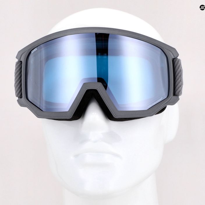 UVEX Athletic FM slidinėjimo akiniai rhino matiniai/veidrodiniai sidabriniai mėlyni 55/0/520/5230 11