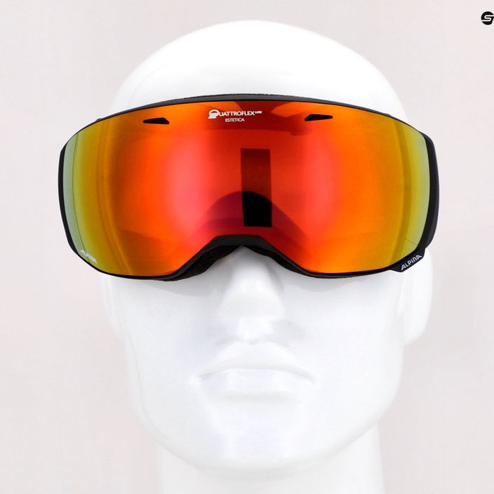 Alpina Estetica Q-Lite juodi/rožiniai matiniai/dugniniai slidinėjimo akiniai 10