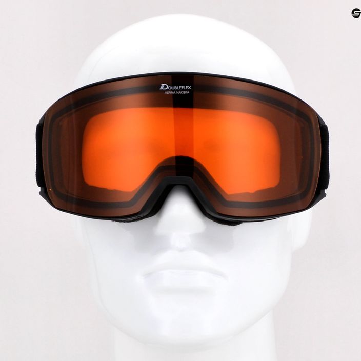 Alpina Nakiska slidinėjimo akiniai juodi/rožiniai matiniai/oranžiniai 10