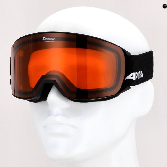 Alpina Nakiska slidinėjimo akiniai juodi matiniai/oranžiniai 10