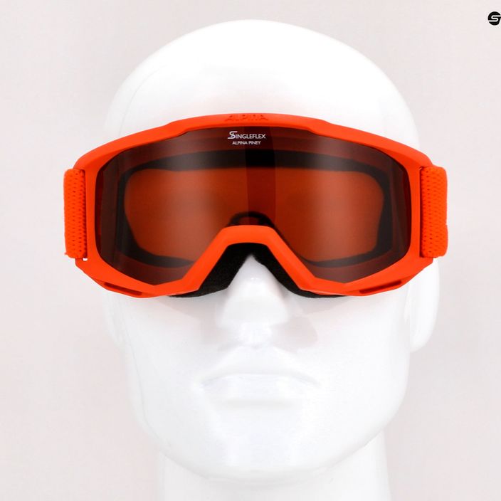 Alpina Piney moliūgų matinės spalvos/oranžiniai vaikiški slidinėjimo akiniai 10
