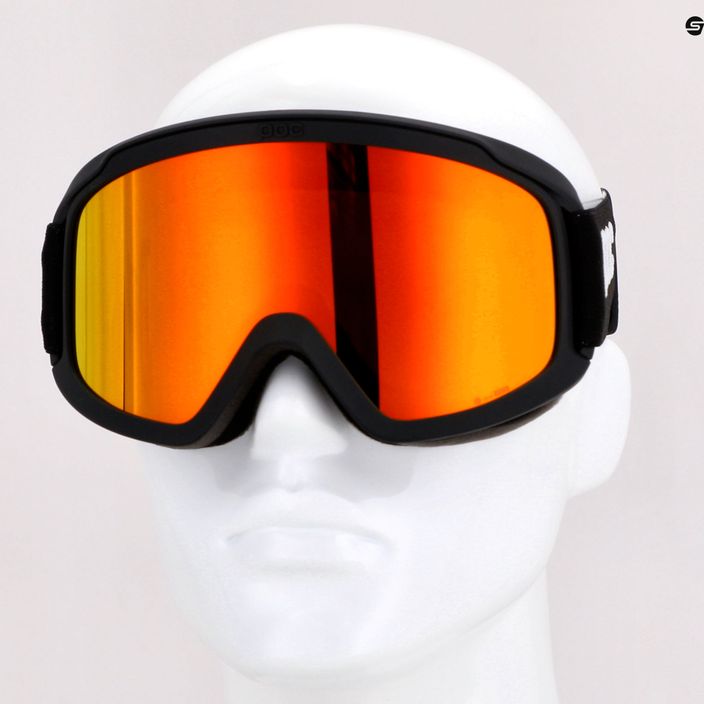 POC Opsin Clarity urano juodos/spectris oranžinės spalvos slidinėjimo akiniai 11