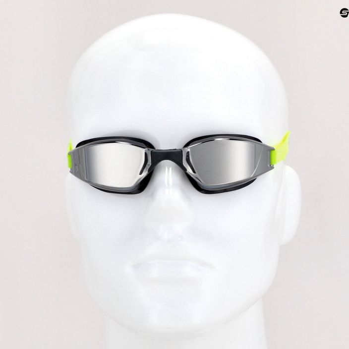 Aquasphere Xceed juodi/geltoni/veidrodiniai sidabriniai plaukimo akiniai 7