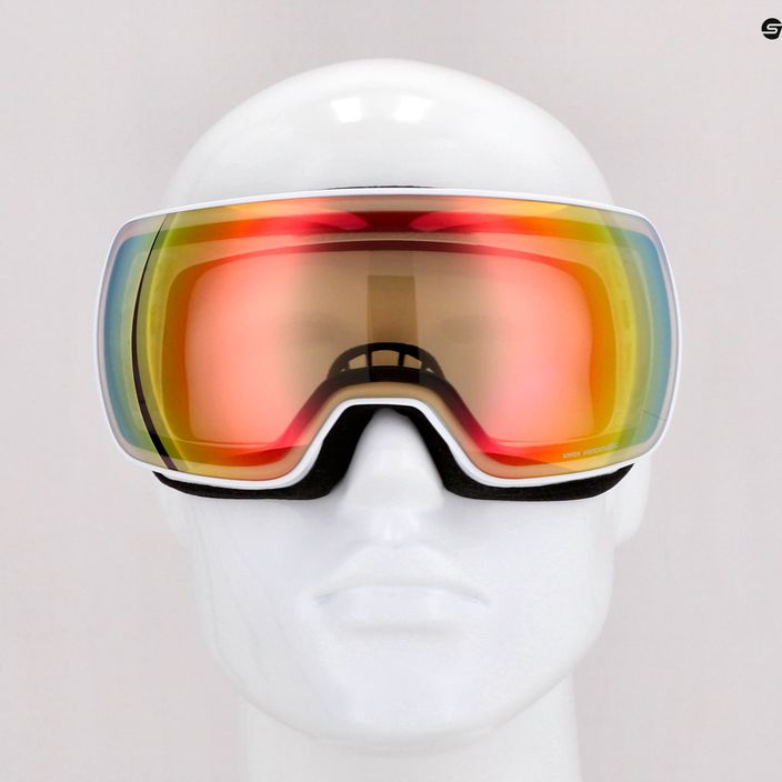 Slidinėjimo akiniai UVEX Compact V white/mirror rainbow variomatic 55/0/142/10 7