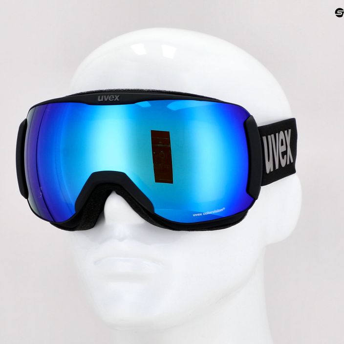 UVEX Downhill 2100 CV slidinėjimo akiniai juodi matiniai/veidrodiniai mėlyni colorvision žali 55/0/392/20 7