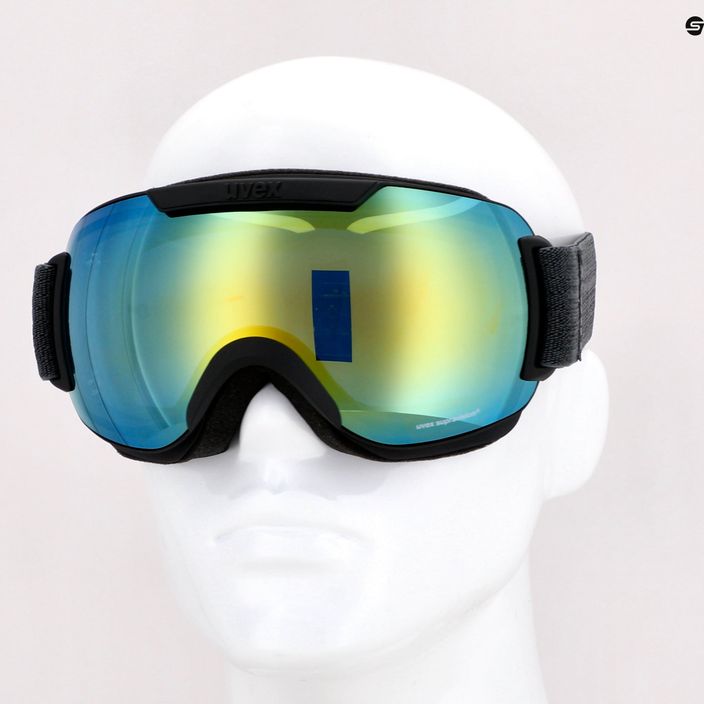 Slidinėjimo akiniai UVEX Downhill 2000 FM juodi matiniai/veidrodiniai oranžiniai mėlyni 55/0/115/25 7
