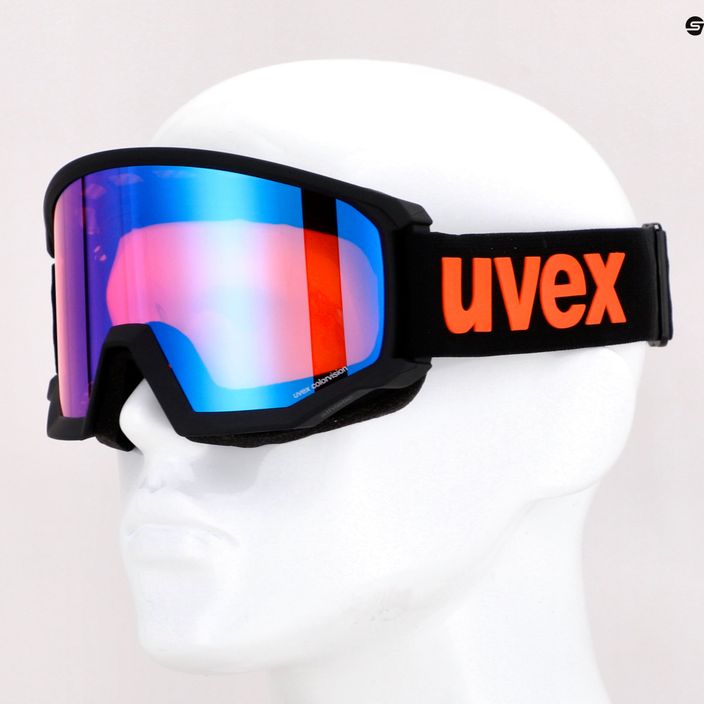 UVEX slidinėjimo akiniai Athletic CV black matt/mirror blue colorvision orange 55/0/527/22 7