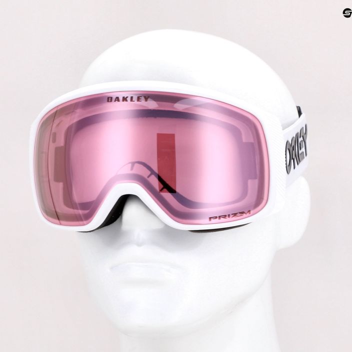 Oakley Flight Tracker factory pilot white/prizm snow hi pink iridium slidinėjimo akiniai OO7105-14 5