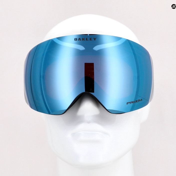 Oakley Flight Deck matiniai juodi/prizm snow safyro iridžio slidinėjimo akiniai OO7050-20 5