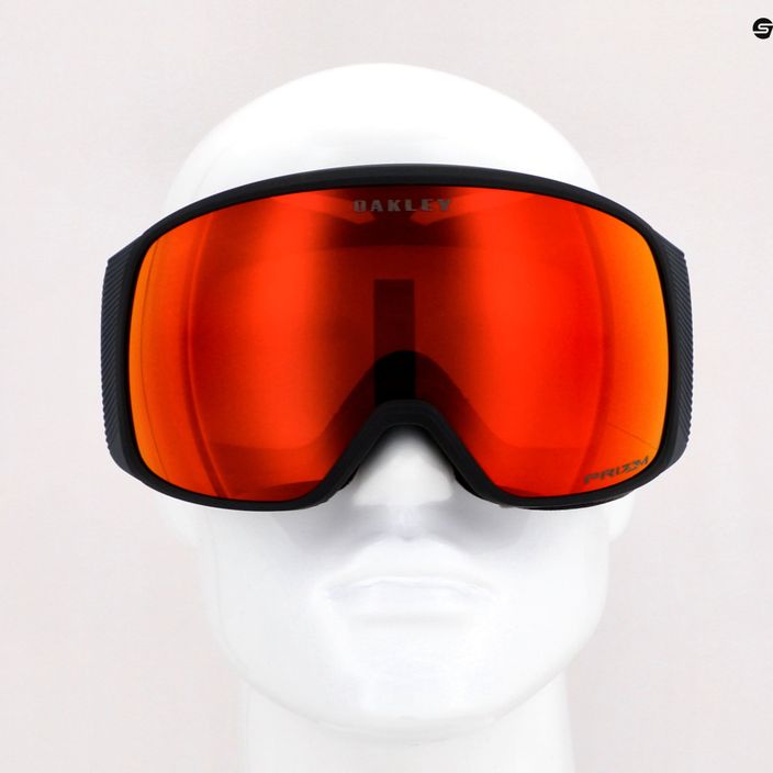 Oakley Flight Tracker matinės juodos/prizm sniego žibintuvėlis su iridžiu slidinėjimo akiniai OO7104-07 5