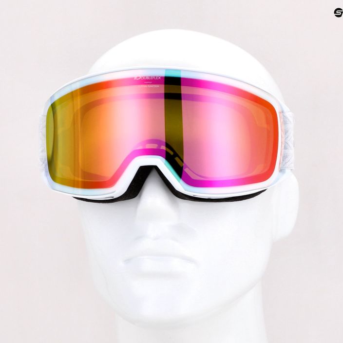 Alpina Nakiska Q-Lite balti matiniai/rožiniai slidinėjimo akiniai 5