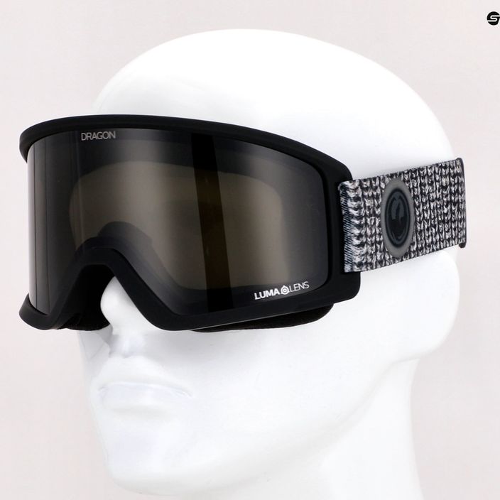 DRAGON DX3 OTG slidinėjimo akiniai megztinis oras / liuminescencinis stiklas tamsus dūmas 11
