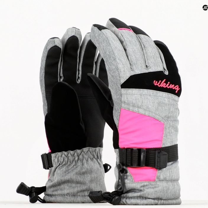 Moteriškos slidinėjimo pirštinės Viking Ronda Ski rožinės spalvos 113 20 5473 46 9