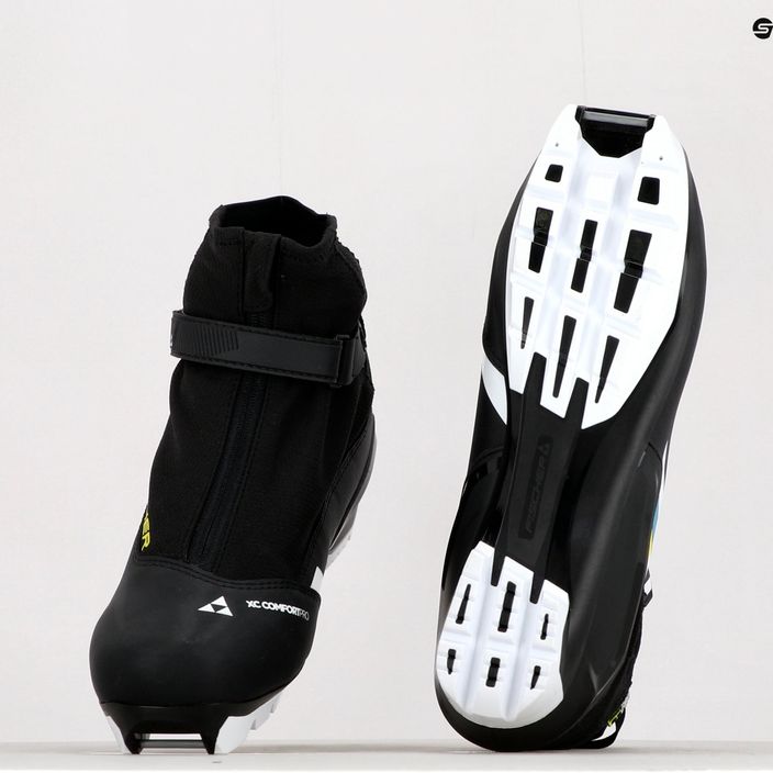 Fischer XC Comfort Pro juodi/gelsvi bėgimo slidėmis batai 17