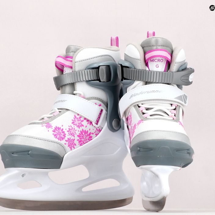 Bladerunner vaikiškos pačiūžos Micro Ice G baltos/rožinės spalvos 15