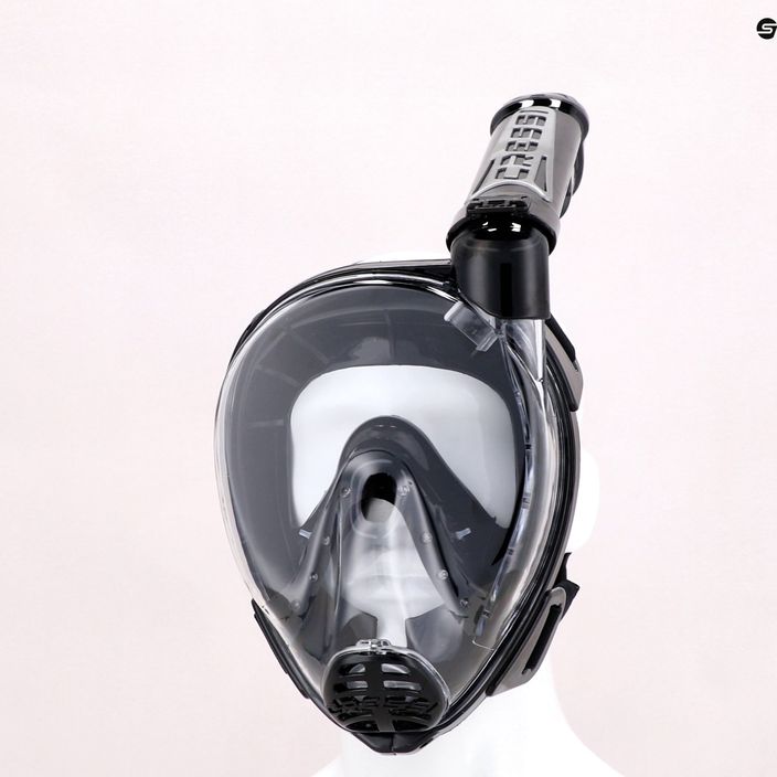 Cressi Duke Dry viso veido kaukė nardymui su vamzdeliu, juoda XDT005050 10