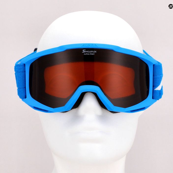 Alpina Piney blue matt/orange vaikiški slidinėjimo akiniai 9