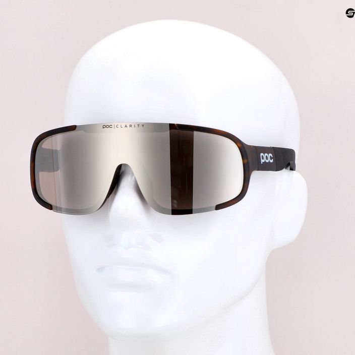 POC Aspire vėžlio spalvos rudi/violetiniai/sidabriniai veidrodiniai dviratininkų akiniai 7