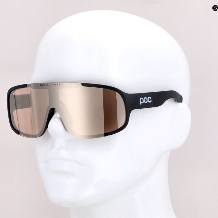 POC Aspire uranium juodi/rudi/sidabriniai veidrodiniai dviratininkų akiniai 7