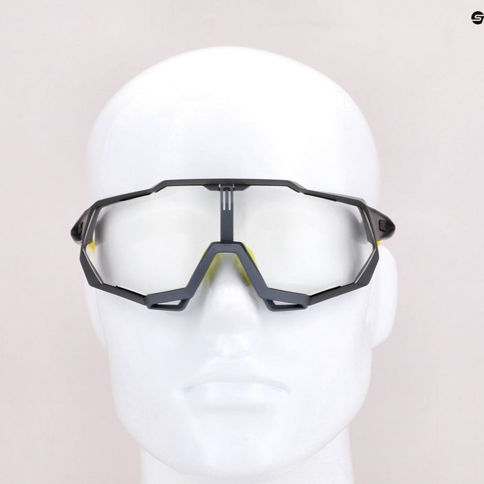 100% Speedtrap fotochrominiai lęšiai soft tact cool grey dviračių akiniai 8