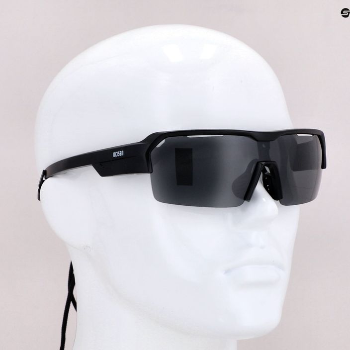 Ocean Sunglasses akiniai nuo saulės Race matiniai juodi/dūminiai 3800.0X dviračių akiniai 7